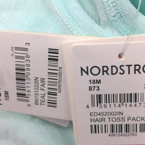 Open Edit Nordstrom Baby Clothes Top & Two Shorts Set 18M Green Multicolor NEW - Picture 7 of 10